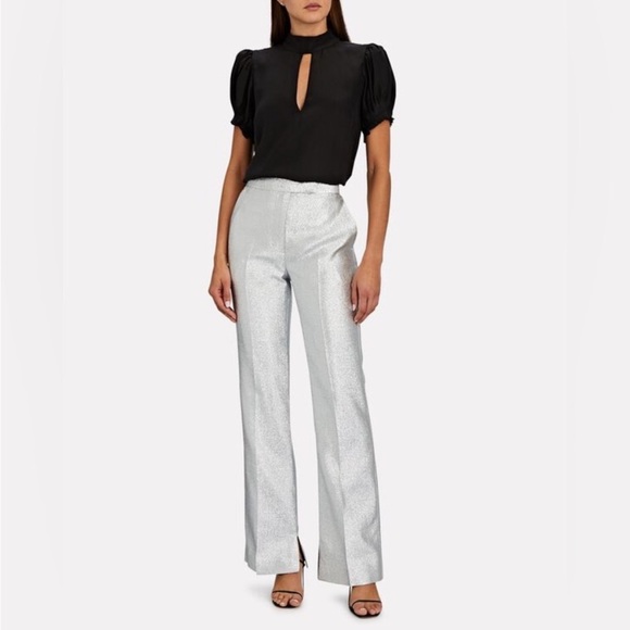 Frame Denim 100% Silk Pleated Party top - Picture 4 of 6